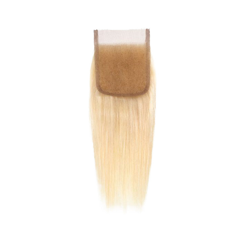 SENSATIONNEL 7A 4x4 lace closure straight honey blonde silky straight closure for seamless sew ins