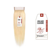 SENSATIONNEL 7A 4x4 lace closure straight blonde unprocessed 100 percent virgin human hair closure for sew ins