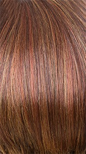 ITS A WIG HD 13x6 lace front wig straight chestnut brown with auburn highlights and natural hairline