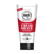 MAGIC razorless cream shave extra strength tube for coarse beards light fresh scent 6 oz skincare