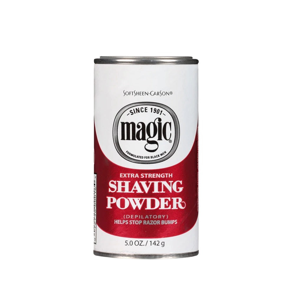 MAGIC extra strength shaving powder for sensitive skin red and white canister 5 oz 142 g