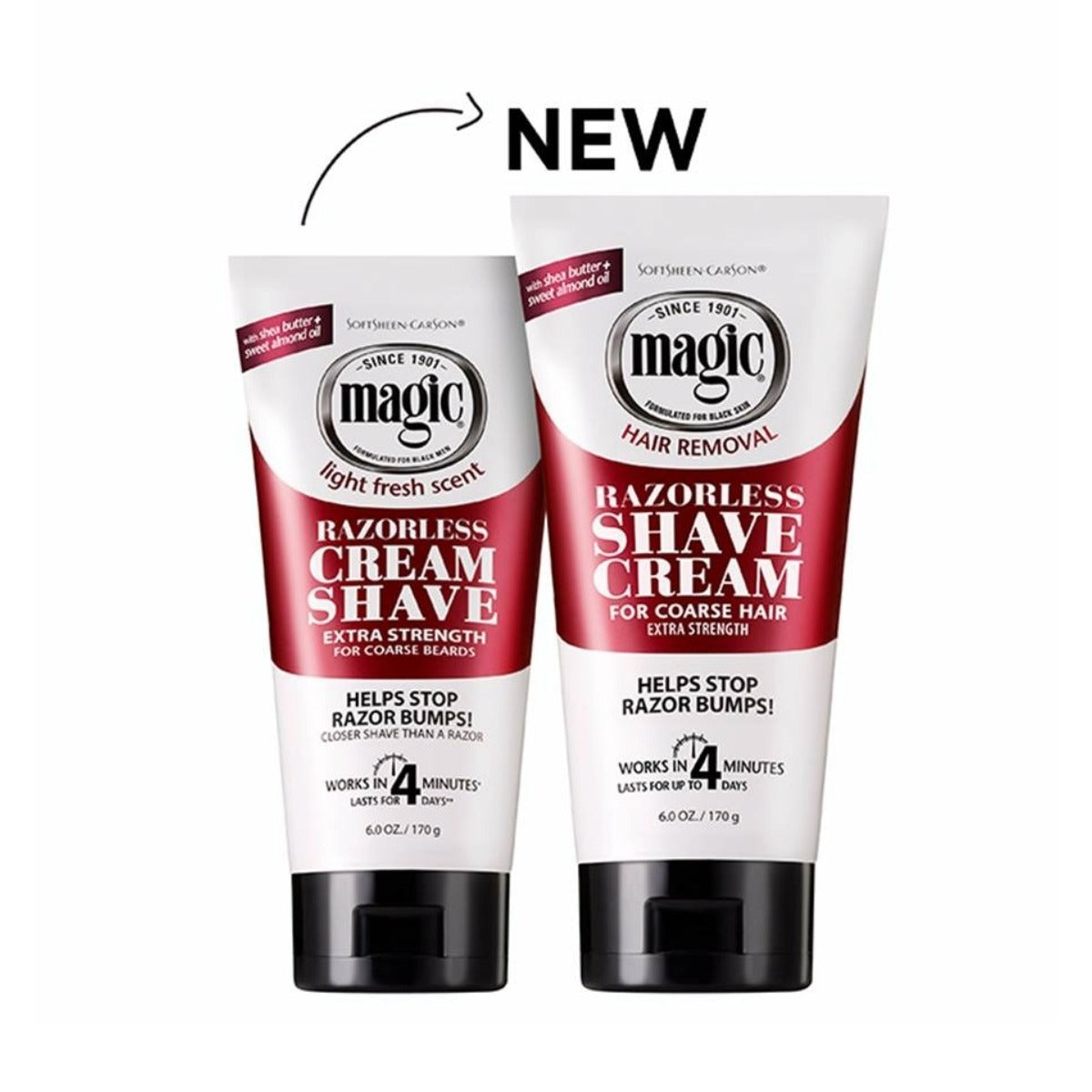 Crème de rasage magique sans rasoir [Force extra] 6oz