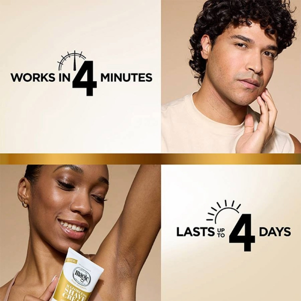 magic Razorless Cream Shave [Sensitive Skin] 6oz