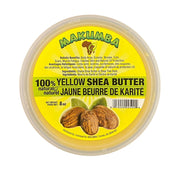 Makumba 100% natural shea butter yellow shea butter in 8 oz container for skin care