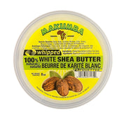 MAKUMBA natural whipped shea butter in 8 oz container for skin care with moisturizing benefits