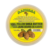MAKUMBA 100 percent natural yellow shea butter for hair in 16 oz container with label