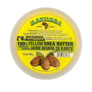 Makumba 16 oz jar of yellow whipped shea butter natural body moisturizer for dry skin