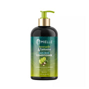 MIELLE avocado and tamanu anti-frizz conditioner pump bottle for smoothing frizz and moisturizing natural hair