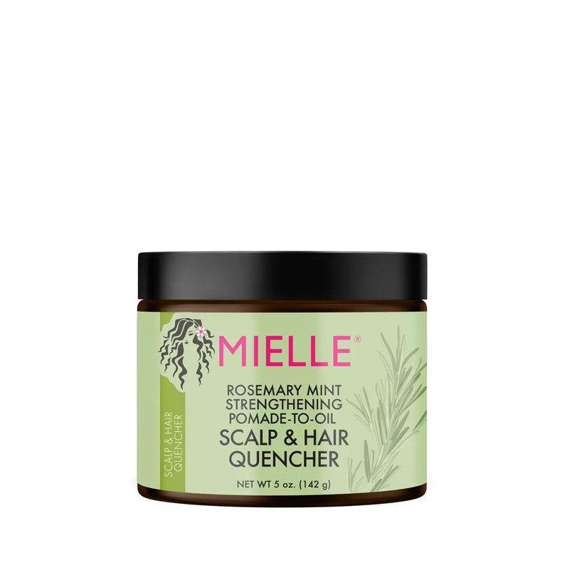 MIELLE rosemary mint hair pomade scalp and hair quencher strengthening pomade to oil jar 5 oz
