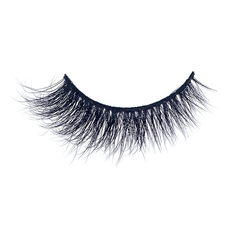 EBIN 3D mink lashes Aquamarine single wispy black false eyelash strip voluminous natural look