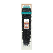 Spanish curl clip-in hair extensions long black wavy 22 inch pack on Mistic triple layered weft packaging
