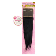 VIYA 100% natural virgin human hair frontal transparent lace closure straight black hair piece