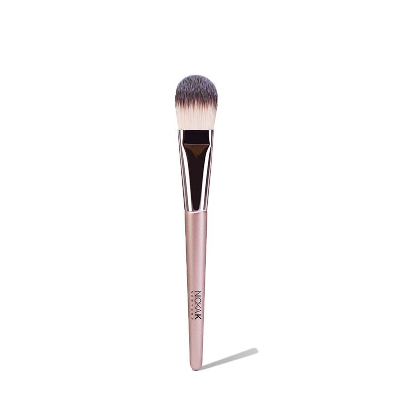NICKA K makeup foundation brush with dense rounded synthetic bristles for seamless coverage foundation brush for flawless makeup