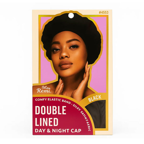 Mme Remi #04553 Bonnet de jour et de nuit de luxe [Noir]