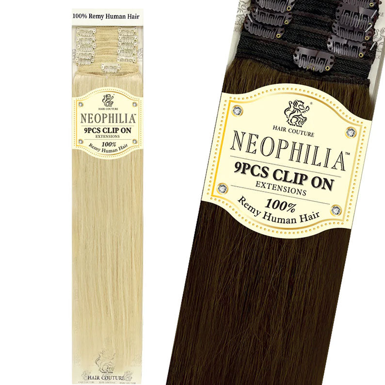 HAIR COUTURE Neophilia blonde and dark brown 9pcs 100% remy human hair clip in extensions pack