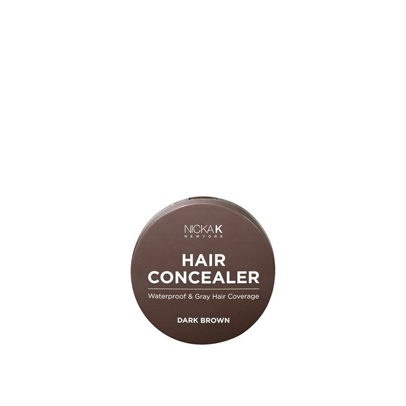 NICKA K dark brown hair concealer compact with waterproof gray hair coverage