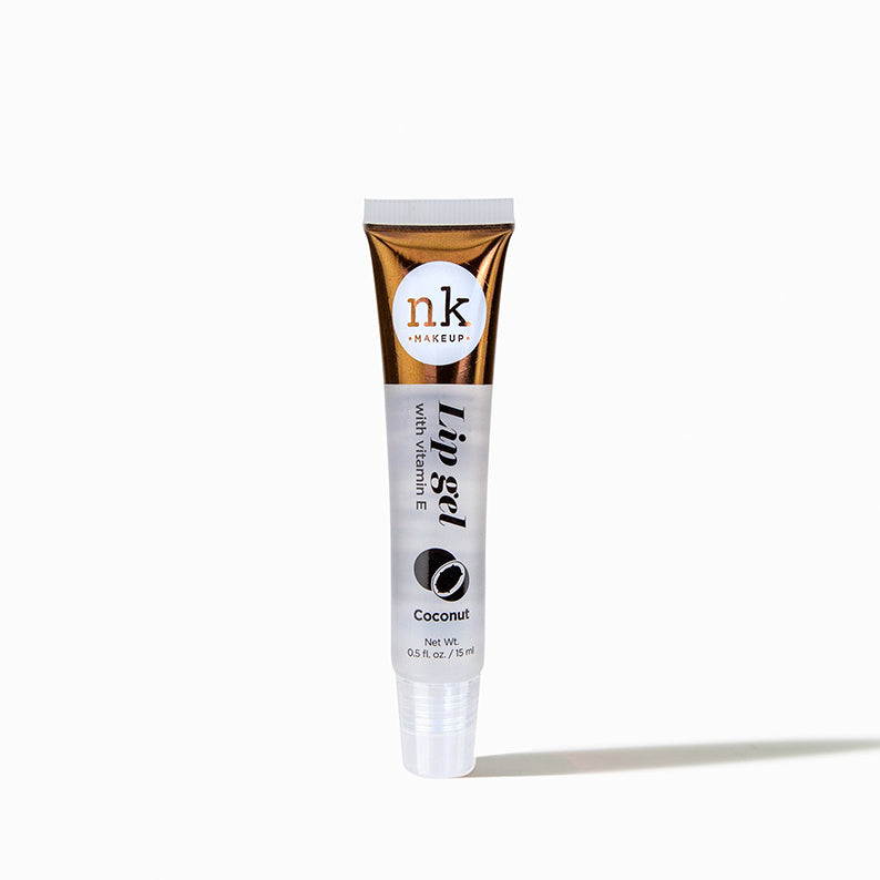 NICKA K vitamin E lip gel in coconut flavor with moisturizing formula in a sleek tube