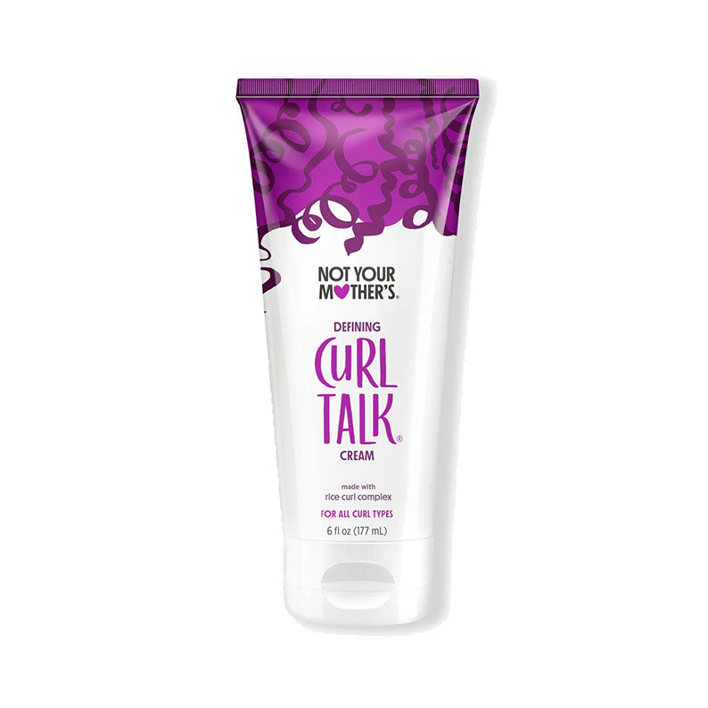 Not Your Mothers Defining Curl Talk cream tube in purple and white packaging curl defining cream for all curl types