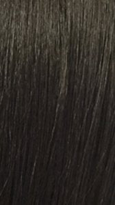 Close up straight dark brown hair texture of Nutique Illuze HD lace wig showing smooth silky strands and natural shine