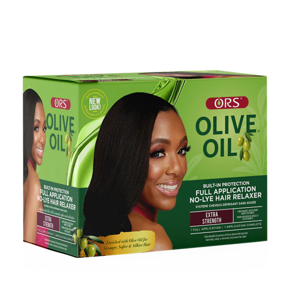 ORS Olive Oil extra strength olive oil relaxer kit full application no-lye hair relaxer with built-in protection