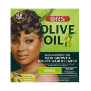 ORS olive oil hair relaxer kit for normal hair with built-in protection and new growth formula