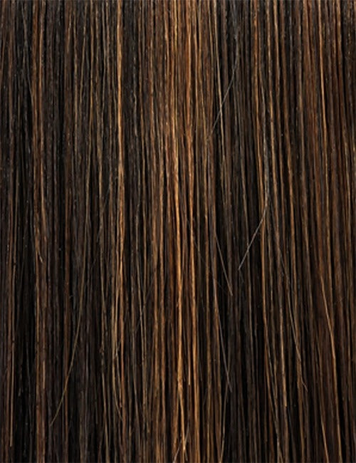 OUTRE 20 inch ponytail extension with natural brown and black highlights for added volume
