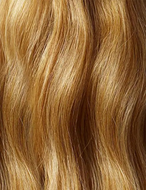 OUTRE 20 inch ponytail extension with soft wavy golden blonde hair texture