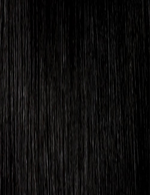 OUTRE 4A kinky curly clip in hair extensions shown in jet black closeup of straightened hair strands