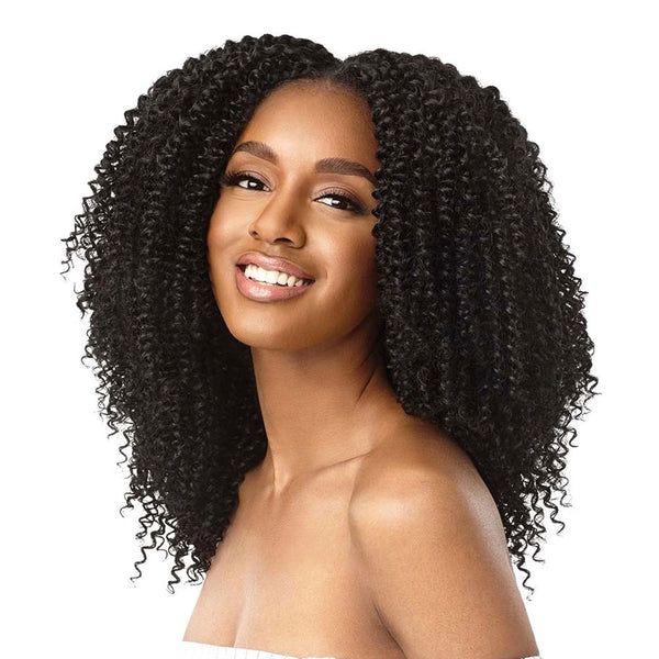 Human Hair Blend Big Beautiful Hair Clip In 9pcs 4A Kinky Curly 10"