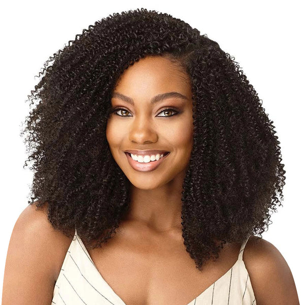Human Hair Blend Big Beautiful Hair Clip In 9pcs 4C COILY FRO 10"