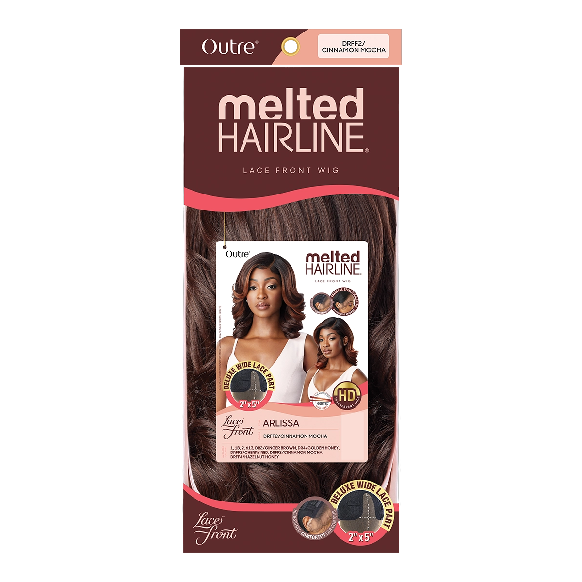 Perruque synthétique à dentelle frontale avec ligne de cheveux fondue Arlissa