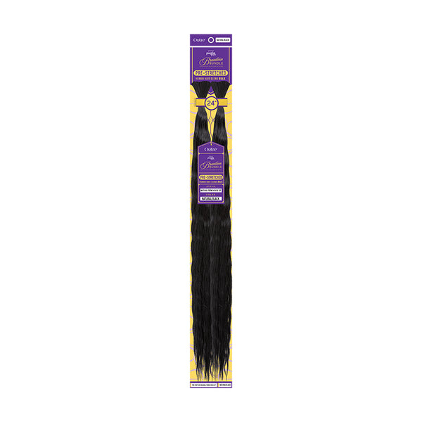 OUTRE Brazilian hair bundle 24 inch pre stretched black braid pack for long protective styles