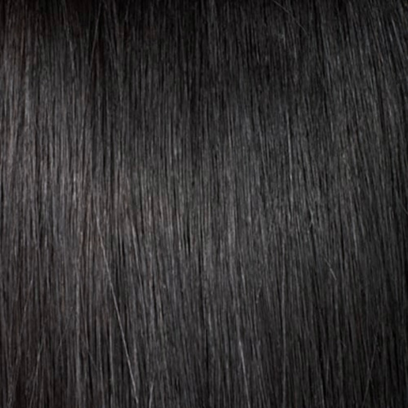 OUTRE dark brown straight hair swatch showing smooth strands used for kinky curly hair extensions color sample