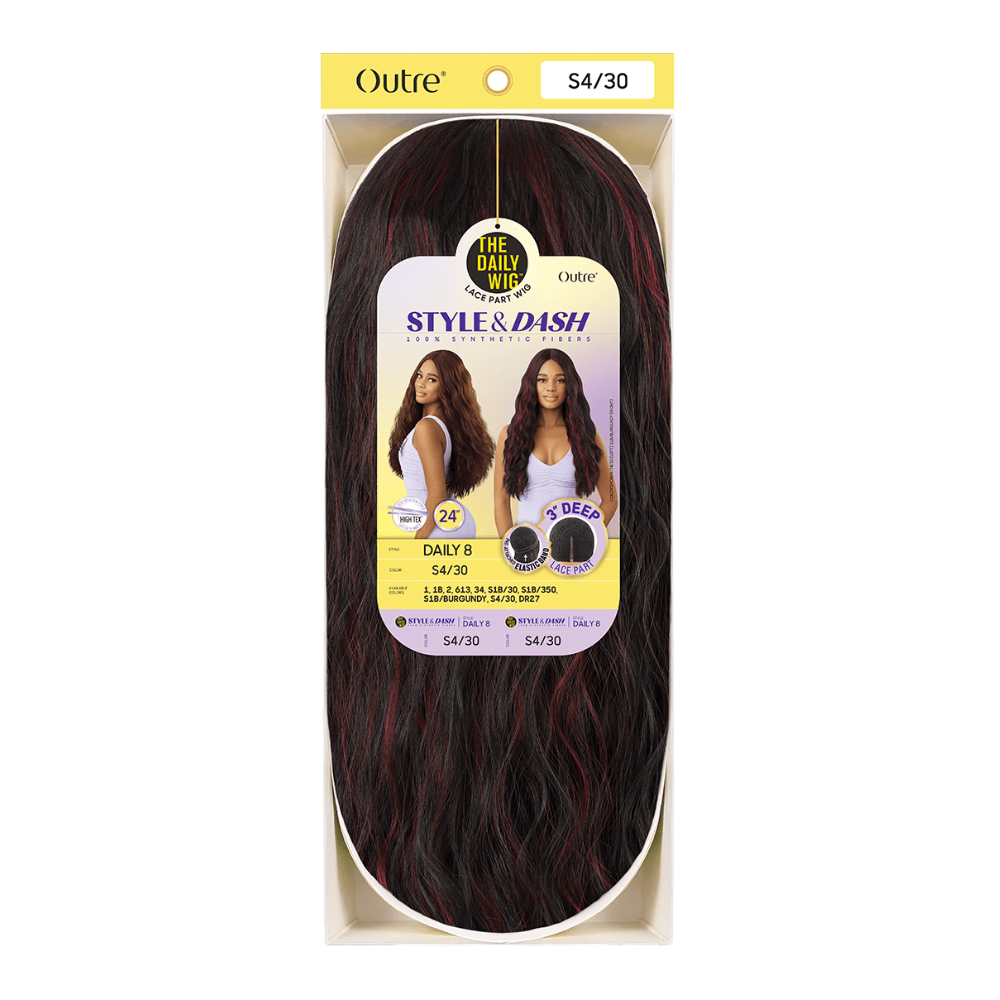 Outre The Daily Wig long wavy dark brown with auburn highlights in retail packaging S4 30