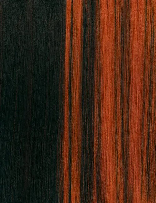 OUTRE pre-stretched braiding hair 42 inch synthetic braid with black to copper orange ombre strands for box braids