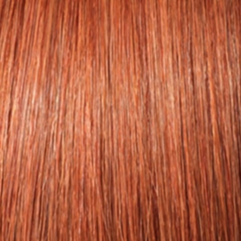 OUTRE pre-stretched braiding hair in a vibrant reddish-brown color with smooth texture