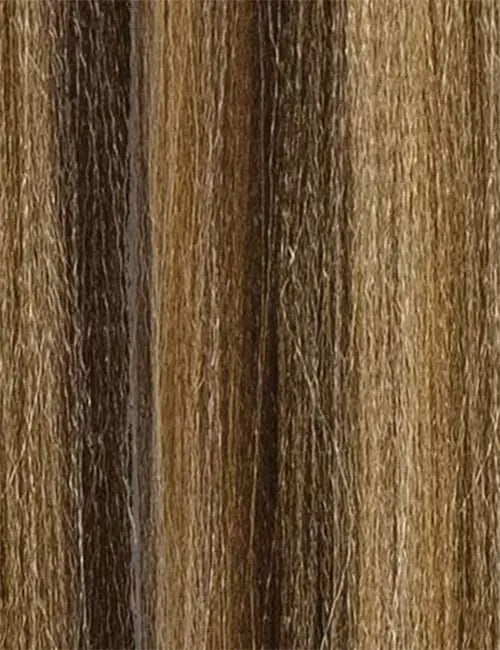 OUTRE pre-stretched braiding hair in multi-tonal brown shades for natural-looking braids