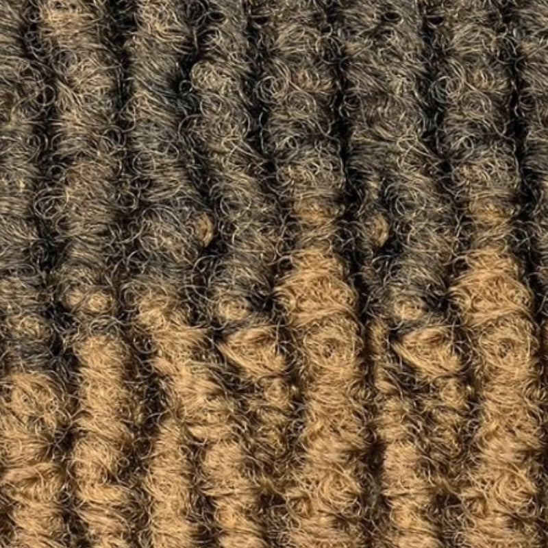 OUTRE springy afro twist hair extensions with textured curly braids in a two-tone brown color