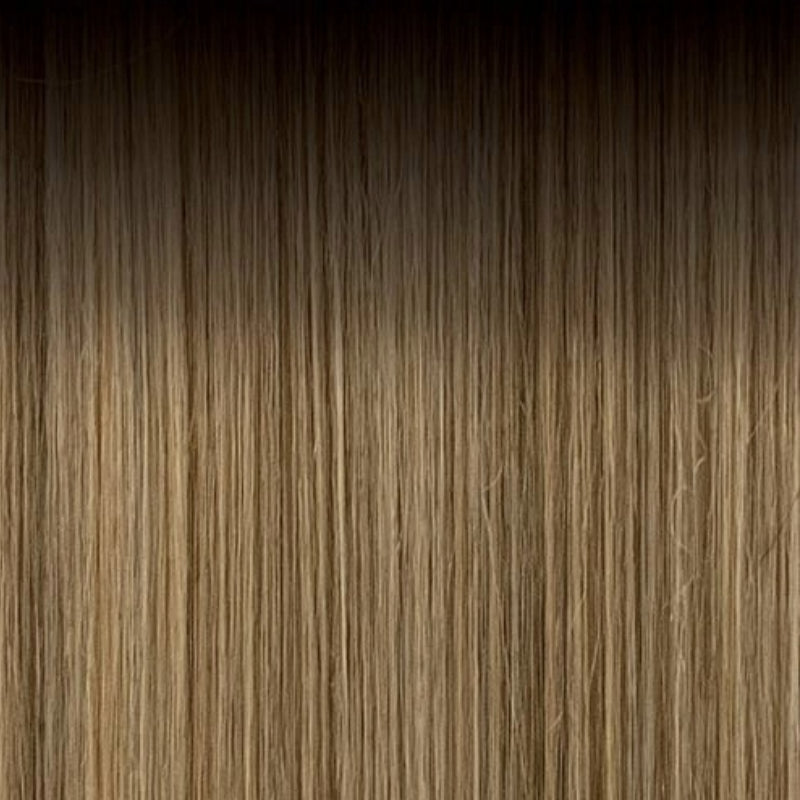 OUTRE straight synthetic lace front wig in natural ombre brown to blonde color