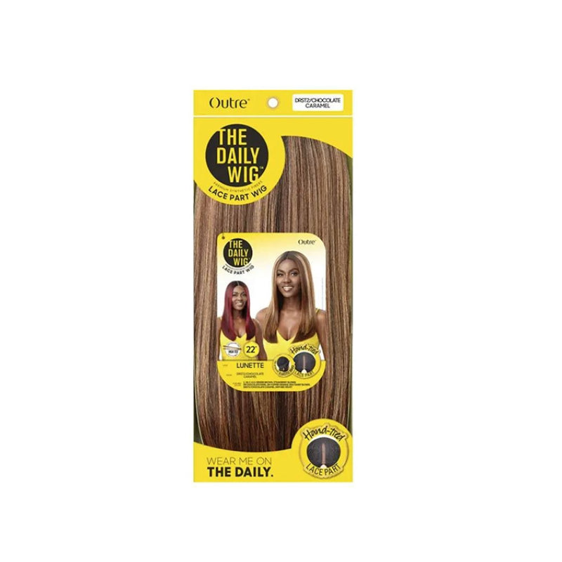 OUTRE The Daily Wig synthetic lace front wig in dry2/Chocolate Caramel color with lace part