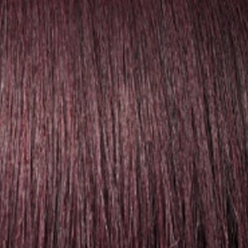 Close-up of OUTRE X-Pression Soft Reggae Braid in a deep burgundy color texture