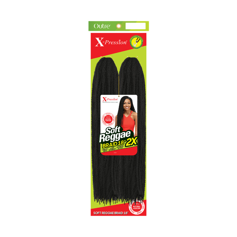 OUTRE X-Pression Soft Reggae Braid black synthetic hair braids 18 inches packaging