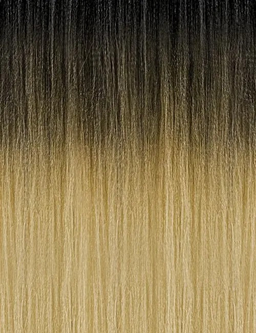 OUTRE pre-stretched braiding hair ombre dark brown to honey blonde long straight synthetic strands
