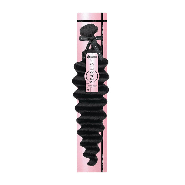 SENSATIONNEL Virgin Remi Euro Deep Pearl hair extensions 24 inch deep wave jet black single bundle