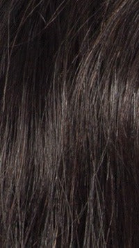 SHAKE N GO Brazilian human hair wig S-wave dark brown natural looking layered texture closeup