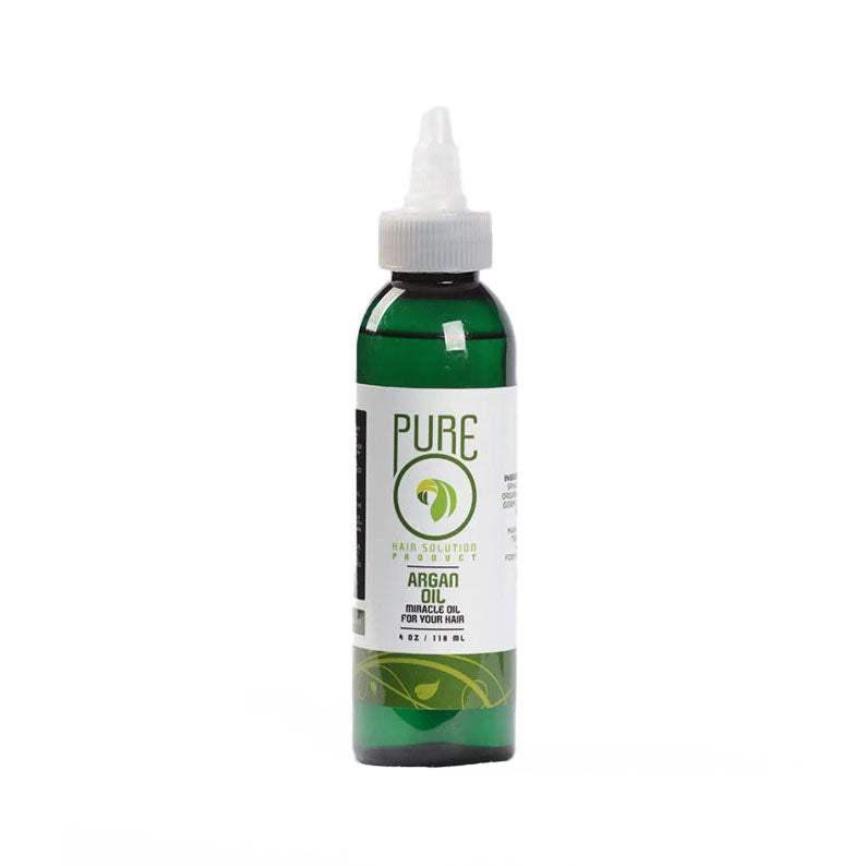 PUREO NATURAL Argan Oil bottle with applicator tip scalp treatment for natural hair nourishing oil
