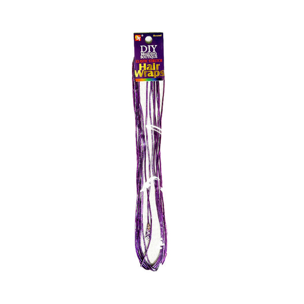 Beauty Town DIY braiding purple hair wrap elastic with shiny strands for hair styling