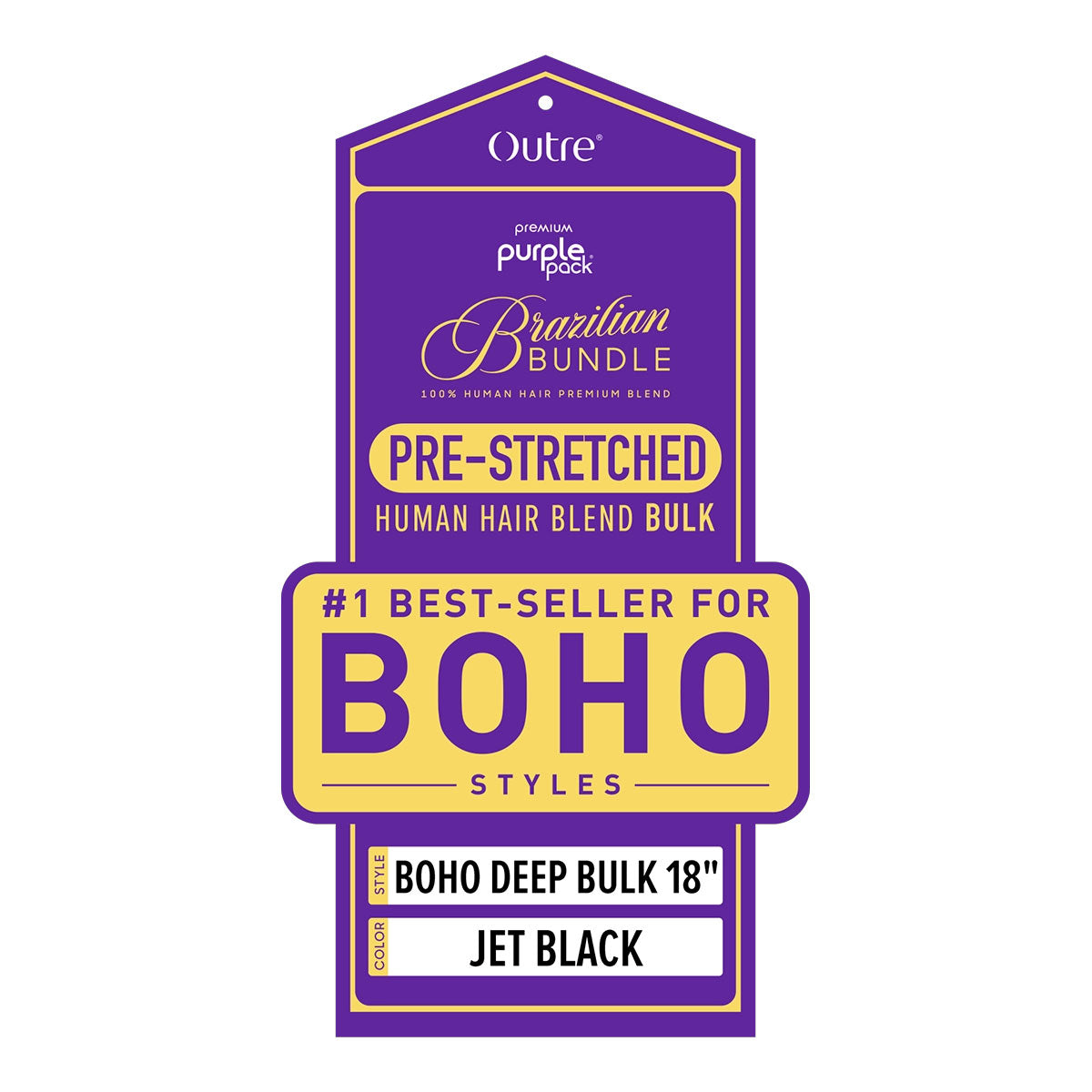PACK VIOLET PREMIUM LOT BRÉSILIEN Pré-étiré Boho Deep Bulk 18"