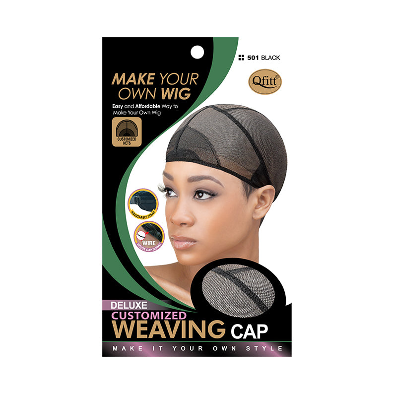 M&M deluxe weaving cap for wigs black mesh adjustable stretch fit for custom wig making