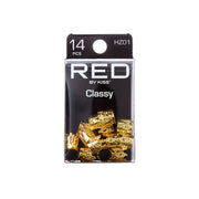 RED BEAUTY by KISS braid hair charms set with 14 gold decorative pieces for stylish braids